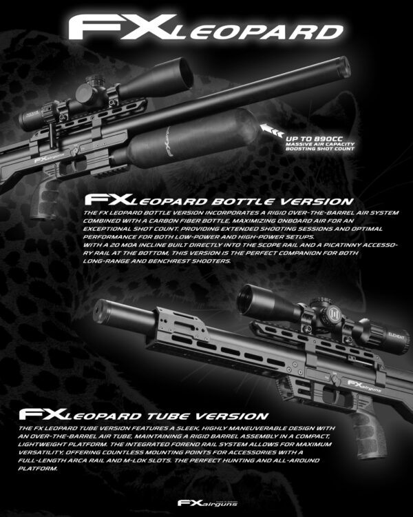 FX Leopard Sniper Bottle Version 5.5mm Pcp | PMB Scuba and Airguns